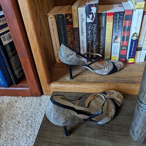 RICKARD Shah lizard and suede Mary Jane's sz 40 euc - Picture 5 of 6